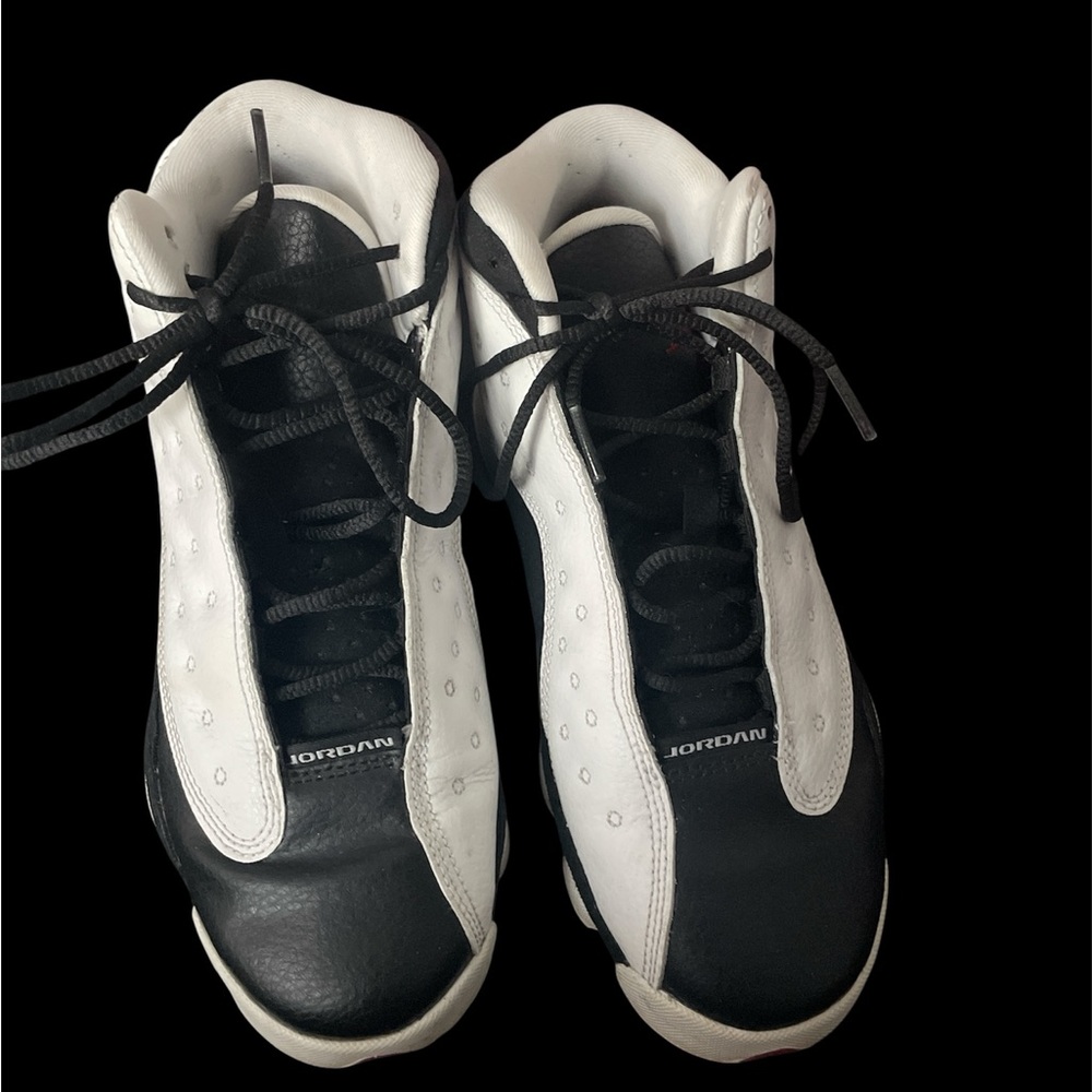 Jordan Classic Black and White High-Tops he got game.